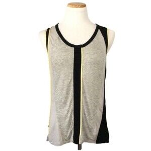 AIKO | Color Block Knit Sheer Insert Tank Top EUC